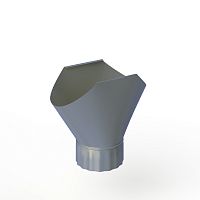 Воронка желоба оцинкованная накладная порошок ф180мм RAL 7000