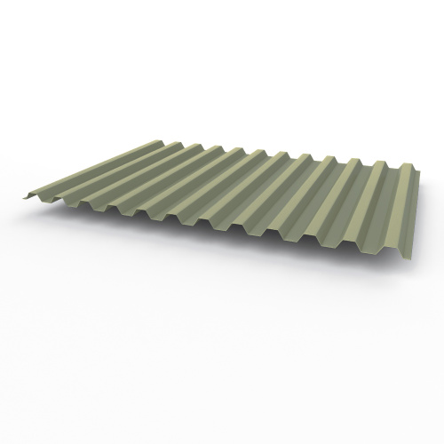 Профнастил оцинкованный с полимерным покрытием полиэстер С21 buildstor 0,55х1051мм RAL 7033 Цементно-серый