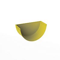 Заглушка желоба водосточного оцинкованная порошок ф120мм RAL 1018