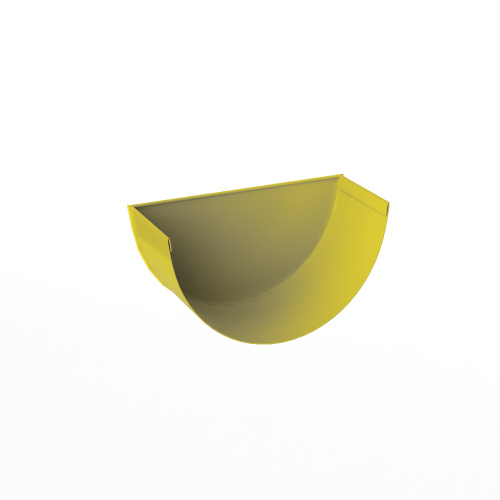 Заглушка желоба водосточного оцинкованная порошок ф120мм RAL 1018