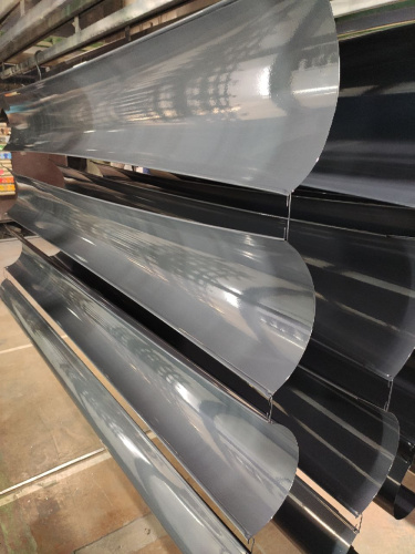 Желоб водосточный оцинкованный порошок ф120х2000мм RAL 8000 фото 7