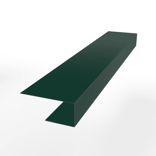 Планка завершающая оцинкованная с порошковым покрытием 0,45мм ширина менее 625 мм RAL 6005