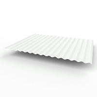 Профнастил оцинкованный с полимерным покрытием полиэстер С15 buildstor 0,4х1180мм RAL 9003 Сигнальный белый