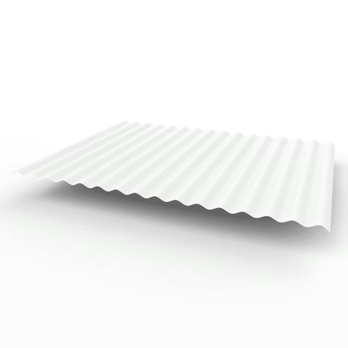 Профнастил оцинкованный с полимерным покрытием полиэстер С15 buildstor 0,4х1180мм RAL 9003 Сигнальный белый