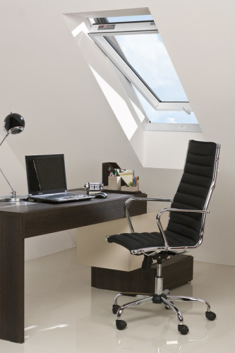 Окно мансардное ПВХ белый ручка снизу Fakro PTP-V U3  ThermoPro Profi 114*140см фото 5