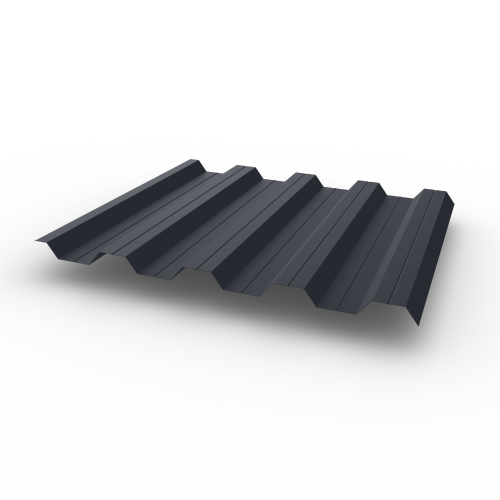 Профнастил НС44 (RAL 7024) 0,4х1047мм оцинкованный, с полимерным покрытием (Полиэстер)