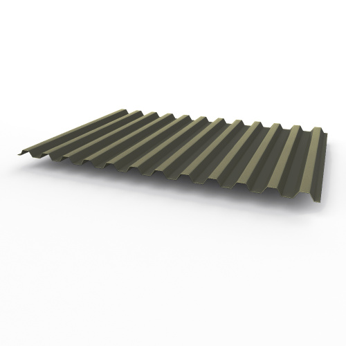 Профнастил оцинкованный с полимерным покрытием полиэстер С21 buildstor 0,6х1051мм RAL 7022 Серая умбра