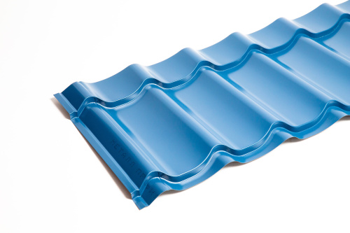 Металлочерепица Монтеррей классик оцинкованная с полимерным покрытием 0.4x1180мм  RAL 5002 фото 10