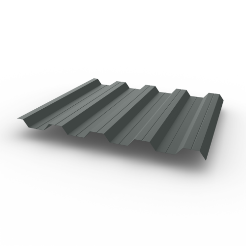 Профнастил НС44 (RAL 7005) 0,5х1047мм оцинкованный, с полимерным покрытием (Полиэстер)