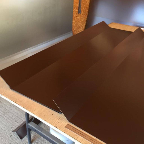 Планка ветровая фронтонная оцинкованная c полимерным покрытием 0,45мм RAL 7004 фото 8