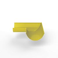 Угол 90 градусов водосточного желоба оцинкованный порошок ф120мм RAL 1018