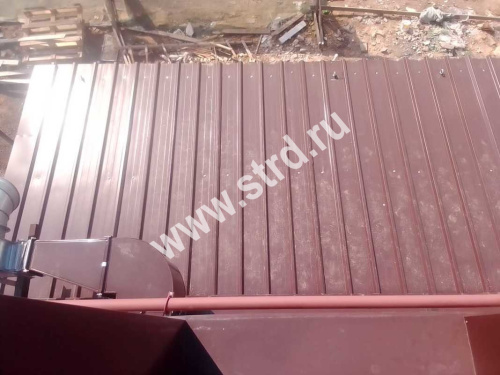 Кровельная трёхслойная сэндвич-панель кровельный профиль 100мм 1000мм с видимым креплением минеральная вата Полиэстер Доборник фото 3