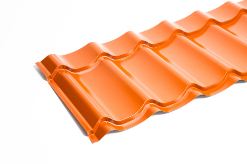 Металлочерепица Монтеррей классик оцинкованная с полимерным покрытием 0.4x1180мм  RAL 1014 фото 9