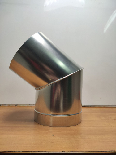 Колено сливное оцинкованное (отмёт) ф120мм фото 4