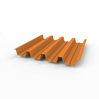 Профнастил Н60 (RAL 2011) 0,8х845мм оцинкованный, с полимерным покрытием (Полиэстер)