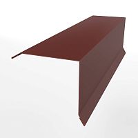 Планка примыкания нижняя для кровли оцинкованная с порошковым покрытием 0,45мм ширина менее 625 мм RAL 3009
