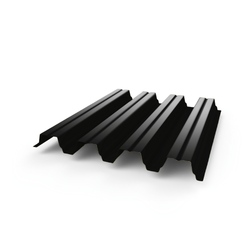 Профнастил Н75 - 0,65 (RAL 9005) с полимерным покрытием (полиэстер)