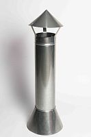 Зонт вытяжной вентиляционный оцинкованный с трубой 625мм и юбкой ф210мм