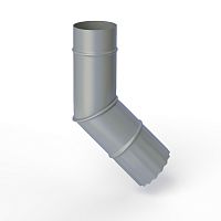 Колено водосточное оцинкованное порошок ф150мм RAL 7045
