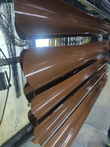 Желоб водосточный оцинкованный порошок ф120х2000мм RAL 8017