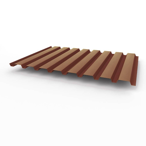 Профнастил оцинкованный с полимерным покрытием полиэстер С20 buildstor 0,45х1150мм RAL 3009 Оксид красный