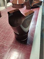 Воронка желоба оцинкованная накладная порошок ф150мм RAL 8017