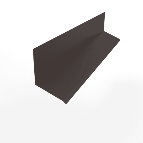 Планка примыкания к стене верхняя для фасада оцинкованная с порошковым покрытием 0,45мм RAL 8017