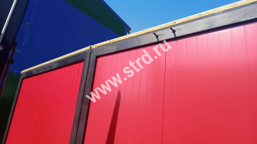 Стеновая трёхслойная сэндвич-панель накатка 100мм 1190мм с видимым креплением минеральная вата Полиэстер Panline фото 17