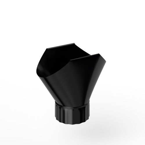 Воронка желоба оцинкованная накладная порошок ф120мм RAL 9005