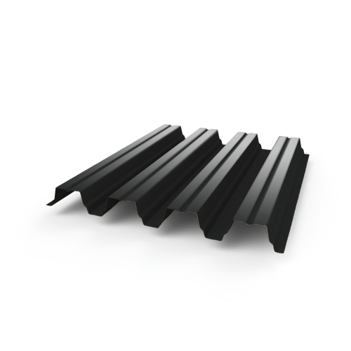 Профнастил Н75 - 0,6 (RAL 9011) с полимерным покрытием (полиэстер)