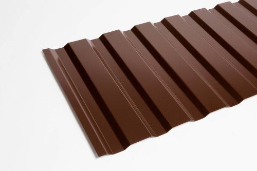 Профнастил оцинкованный с полимерным покрытием полиэстер С20 buildstor 0,4х1150мм RAL 8017 Шоколадно-коричневый фото 9