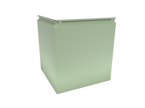 Угловая кассета 795х530 закрытого типа, толщина 0,7 мм, RAL 6019 (Бело-зеленый) Угловая кассета 795х530 закрытого типа, толщина 0,7 мм, RAL 6019 (Бело-зеленый)