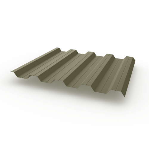 Профнастил НС44 (RAL 7002) 0,45х1047мм оцинкованный, с полимерным покрытием (Полиэстер)