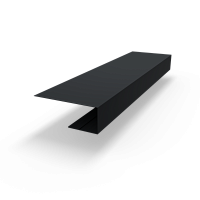 j планка RAL 9011 оцинкованная c порошковым покрытием 0,45мм