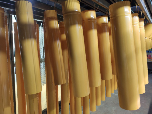 Труба водосточная оцинкованная порошок ф220х1250мм RAL 1017 Труба водосточная оцинкованная порошок ф220х1250мм RAL 1017