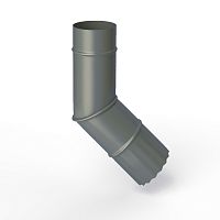 Колено водосточное оцинкованное порошок ф120мм RAL 7005