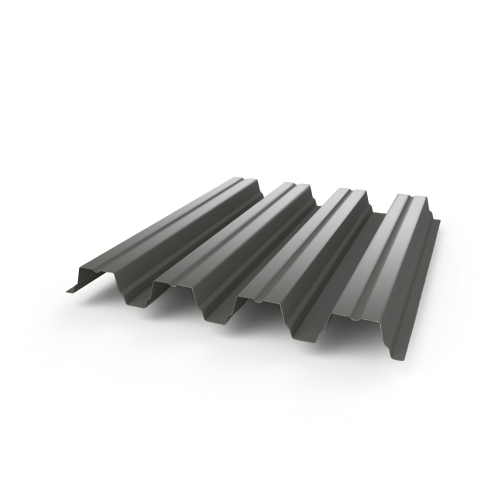 Профнастил Н75 - 0,8 (RAL 7005) с полимерным покрытием (полиэстер)