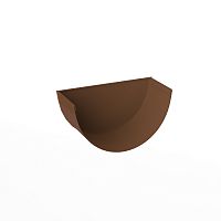 Заглушка желоба водосточного оцинкованная порошок ф120мм RAL 8024