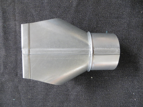 Воронка водосточного желоба оцинкованная накладная ф210мм