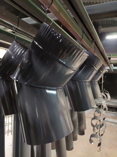 Колено водосточное с порошковым покрытием ф106мм все цвета RAL фото 4