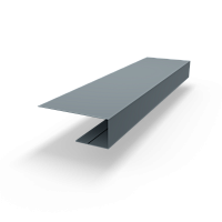 j планка RAL 7000 оцинкованная c порошковым покрытием 0,45мм