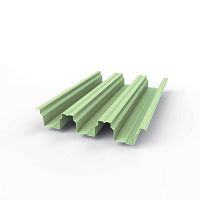 Профнастил оцинкованный с полимерным покрытием полиэстер Н114 buildstor 0,8х646мм RAL 6019 Бело-зелёный