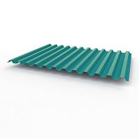Профнастил оцинкованный с полимерным покрытием полиэстер С21 buildstor 0,55х1051мм RAL 5018 Бирюзово-синий