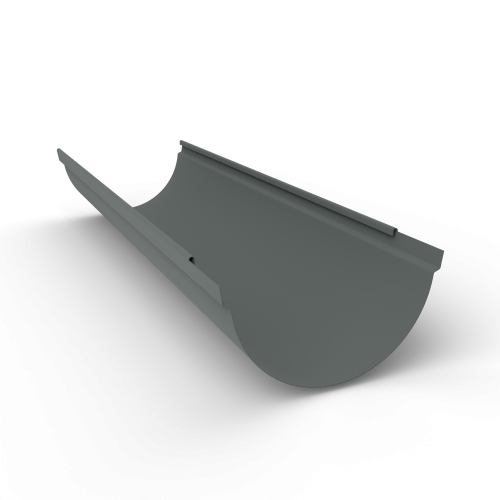 Желоб водосточный оцинкованный порошок ф220х2000мм RAL 7005 Желоб водосточный оцинкованный порошок ф220х2000мм RAL 7005