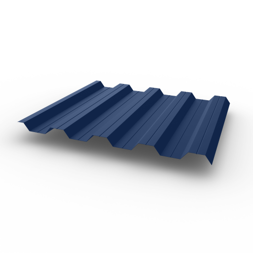 Профнастил НС44 (RAL 5000) 0,4х1047мм оцинкованный, с полимерным покрытием (Полиэстер)