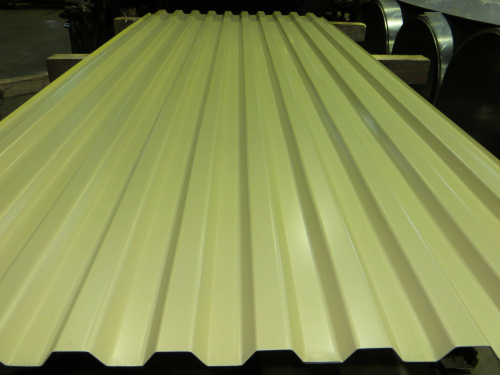 Профнастил оцинкованный с полимерным покрытием полиэстер С21 buildstor 0,55х1051мм RAL 1014 Слоновая кость фото 2