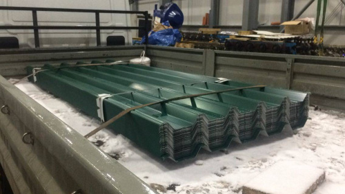 Профнастил оцинкованный с полимерным покрытием полиэстер НС44 buildstor 0,45х1047мм RAL 7005 Мышино-серый фото 4