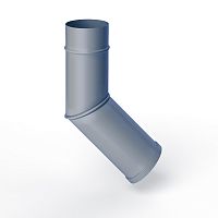 Колено водосточное оцинкованное порошок ф90мм RAL 9006