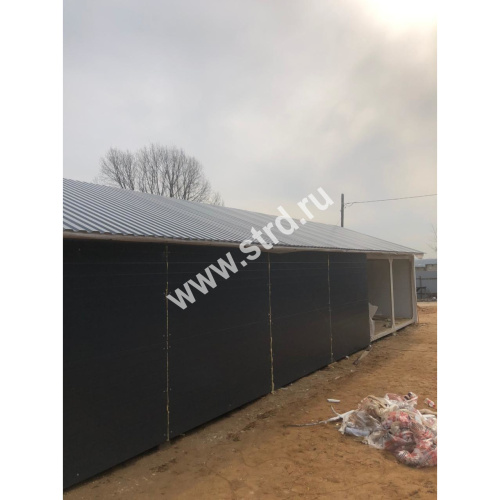 Стеновая трёхслойная сэндвич-панель трапеция 60мм 1000мм с видимым креплением пенополистирол Полиэстер Доборник фото 2