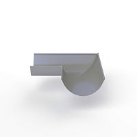 Угол 90 градусов водосточного желоба оцинкованный порошок ф120х400х400мм RAL 7004